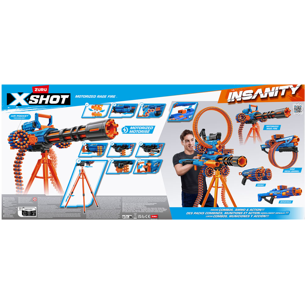 【最終値下げ】【早い者勝ち】ZURU X-SHOT モータライズドレイジファイア ZURU XShot Insanity Motorized Rage Fire 4pcs | A&A Global